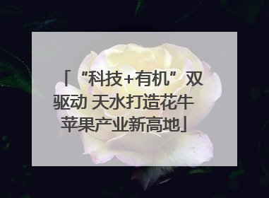 “科技+有机”双驱动 天水打造花牛苹果产业新高地