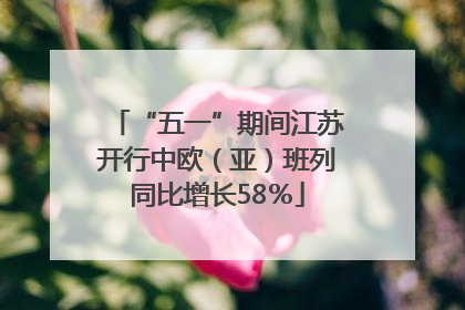 “五一”期间江苏开行中欧（亚）班列同比增长58％