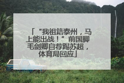 “我祖籍泰州，马上能出战！”前国脚毛剑卿自荐踢苏超，体育局回应