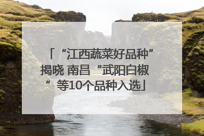 “江西蔬菜好品种”揭晓 南昌“武阳白椒”等10个品种入选