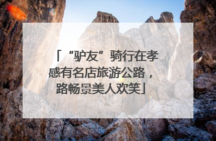 “驴友”骑行在孝感有名店旅游公路，路畅景美人欢笑