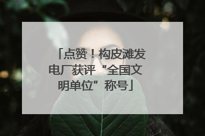 点赞！构皮滩发电厂获评“全国文明单位”称号