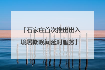 石家庄首次推出出入境暑期晚间延时服务