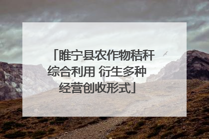 睢宁县农作物秸秆综合利用 衍生多种经营创收形式