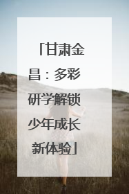甘肃金昌：多彩研学解锁少年成长新体验