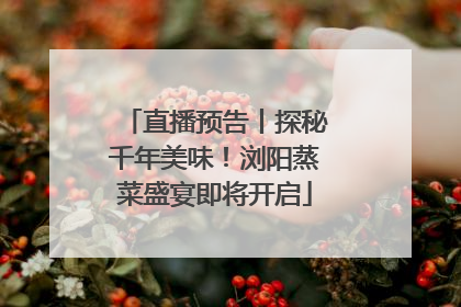 直播预告丨探秘千年美味！浏阳蒸菜盛宴即将开启