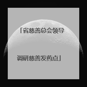 省慈善总会领导调研慈善发药点
