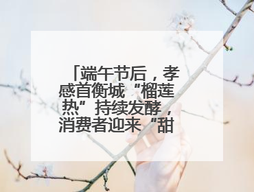 端午节后，孝感首衡城“榴莲热”持续发酵，消费者迎来“甜蜜”囤货期