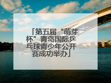 第五届“萌芽杯”青岛国际乒乓球青少年公开赛成功举办