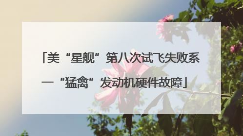 美“星舰”第八次试飞失败系一“猛禽”发动机硬件故障