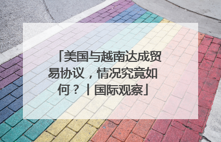 美国与越南达成贸易协议，情况究竟如何？丨国际观察