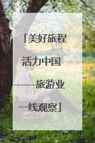 美好旅程 活力中国——旅游业一线观察