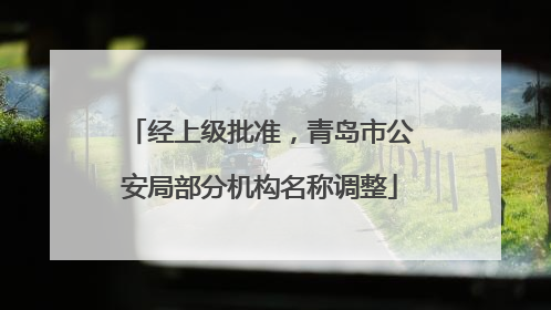 经上级批准，青岛市公安局部分机构名称调整