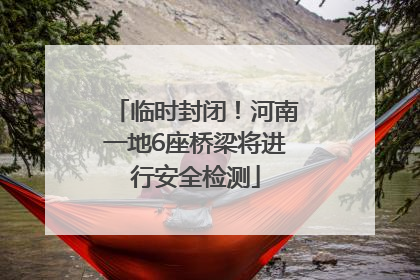 临时封闭！河南一地6座桥梁将进行安全检测