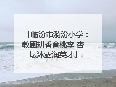 临汾市漪汾小学：教圃耕香育桃李 杏坛沐露润英才