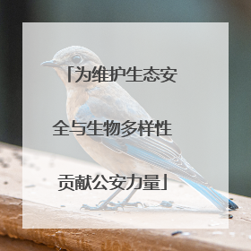 为维护生态安全与生物多样性贡献公安力量