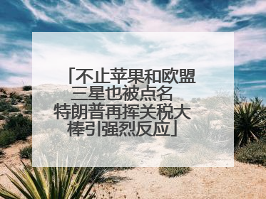 不止苹果和欧盟 三星也被点名 特朗普再挥关税大棒引强烈反应