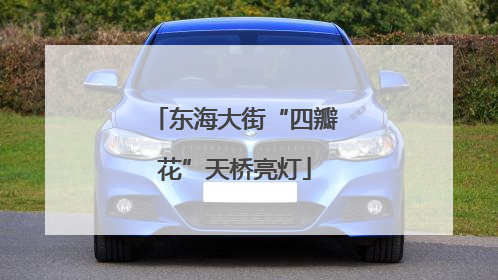 东海大街“四瓣花”天桥亮灯