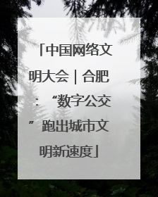 中国网络文明大会｜合肥：“数字公交”跑出城市文明新速度