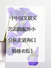 中国文联文艺志愿服务小分队走进海口骑楼老街