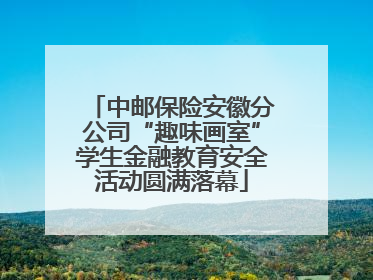 中邮保险安徽分公司“趣味画室”学生金融教育安全活动圆满落幕