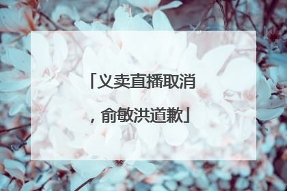 义卖直播取消，俞敏洪道歉