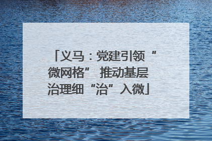 义马：党建引领“微网格” 推动基层治理细“治”入微