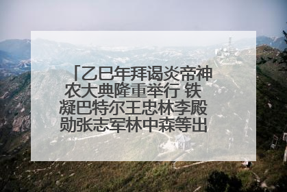 乙巳年拜谒炎帝神农大典隆重举行 铁凝巴特尔王忠林李殿勋张志军林中森等出席 孙伟主持