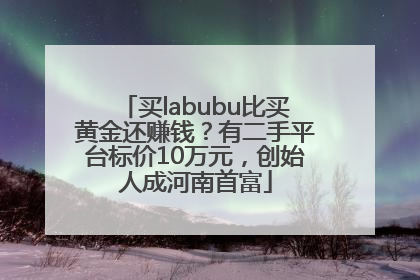 买labubu比买黄金还赚钱？有二手平台标价10万元，创始人成河南首富