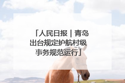 人民日报｜青岛出台规定护航村级事务规范运行
