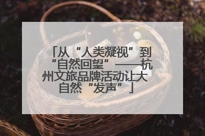 从“人类凝视”到“自然回望”——杭州文旅品牌活动让大自然“发声”