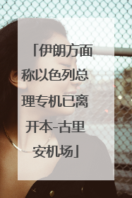 伊朗方面称以色列总理专机已离开本-古里安机场