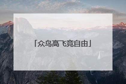 众鸟高飞竞自由