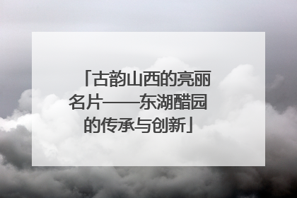 古韵山西的亮丽名片——东湖醋园的传承与创新