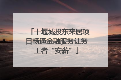 十堰城投东来居项目畅通金融服务让务工者“安薪”
