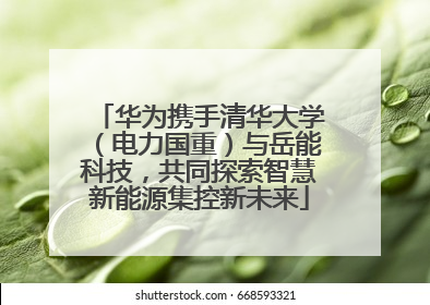 华为携手清华大学（电力国重）与岳能科技，共同探索智慧新能源集控新未来