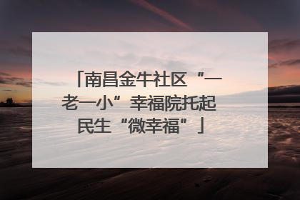 南昌金牛社区“一老一小”幸福院托起民生“微幸福”