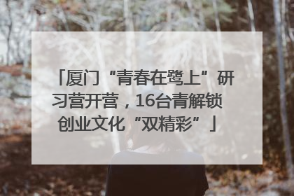 厦门“青春在鹭上”研习营开营，16台青解锁创业文化“双精彩”