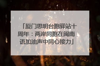 厦门思明台胞驿站十周年：两岸同胞在闽南语加油声中同心接力