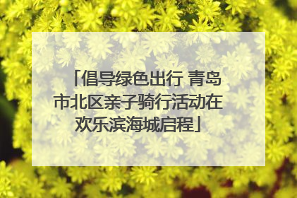 倡导绿色出行 青岛市北区亲子骑行活动在欢乐滨海城启程