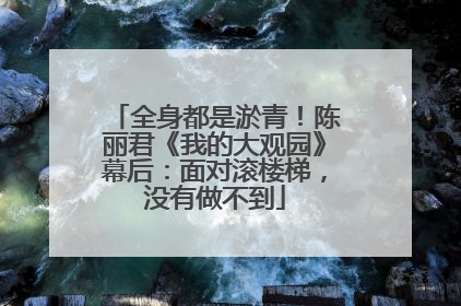 全身都是淤青！陈丽君《我的大观园》幕后：面对滚楼梯，没有做不到