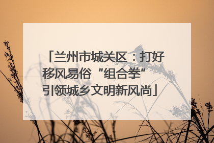 兰州市城关区：打好移风易俗“组合拳” 引领城乡文明新风尚