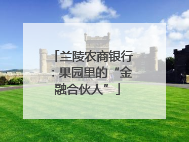 兰陵农商银行：果园里的“金融合伙人”