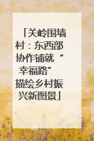 关岭围墙村：东西部协作铺就“幸福路” 描绘乡村振兴新图景