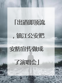 出道即顶流，镇江公安把安防宣传做成了演唱会