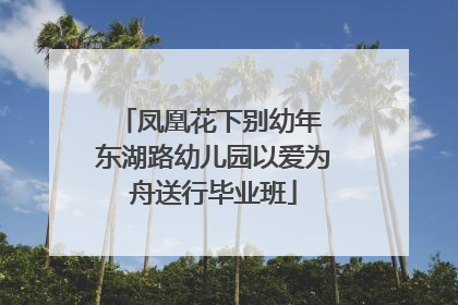 凤凰花下别幼年 东湖路幼儿园以爱为舟送行毕业班