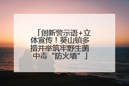 创新警示语+立体宣传！葵山镇多措并举筑牢野生菌中毒“防火墙”