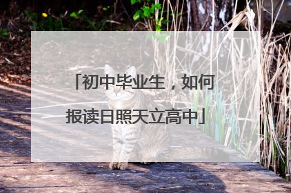 初中毕业生，如何报读日照天立高中