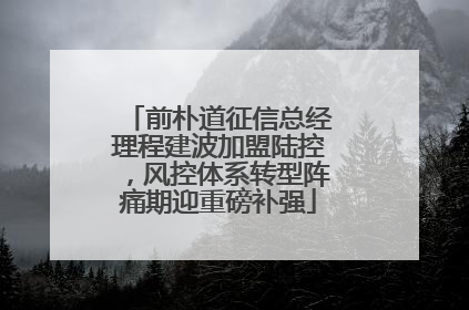 前朴道征信总经理程建波加盟陆控，风控体系转型阵痛期迎重磅补强