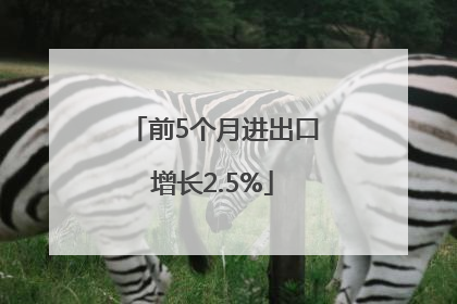 前5个月进出口增长2.5%